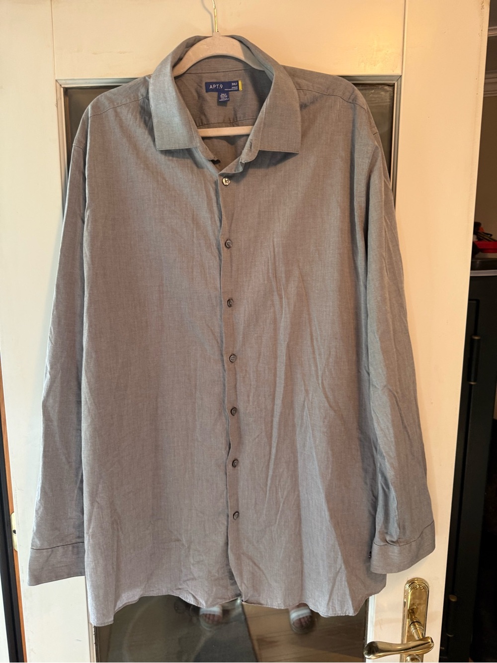 Apt. 9 Light Gray Men’s Dress Shirt size 3xlt